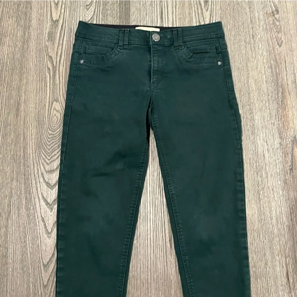 Democracy Ab Technology Skinny Pants Mid Rise Slim Ankle Stretch Green Size 6